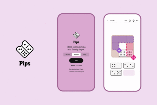 NYT Games presenta Pips, un nuevo juego de lógica inspirado en el dominó