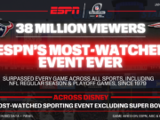 Texans vs Patriots rompe récord histórico y se convierte en la transmisión más vista de ESPN