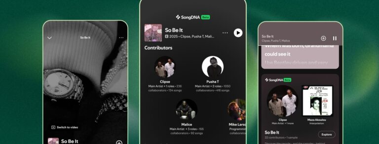 Spotify lanza SongDNA, función para explorar los créditos y conexiones de una canción
