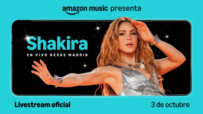 Amazon Music transmitirá en directo el último concierto de Shakira desde Madrid
