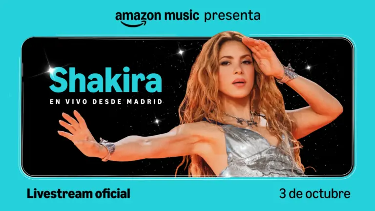 Amazon Music transmitirá en directo el último concierto de Shakira desde Madrid
